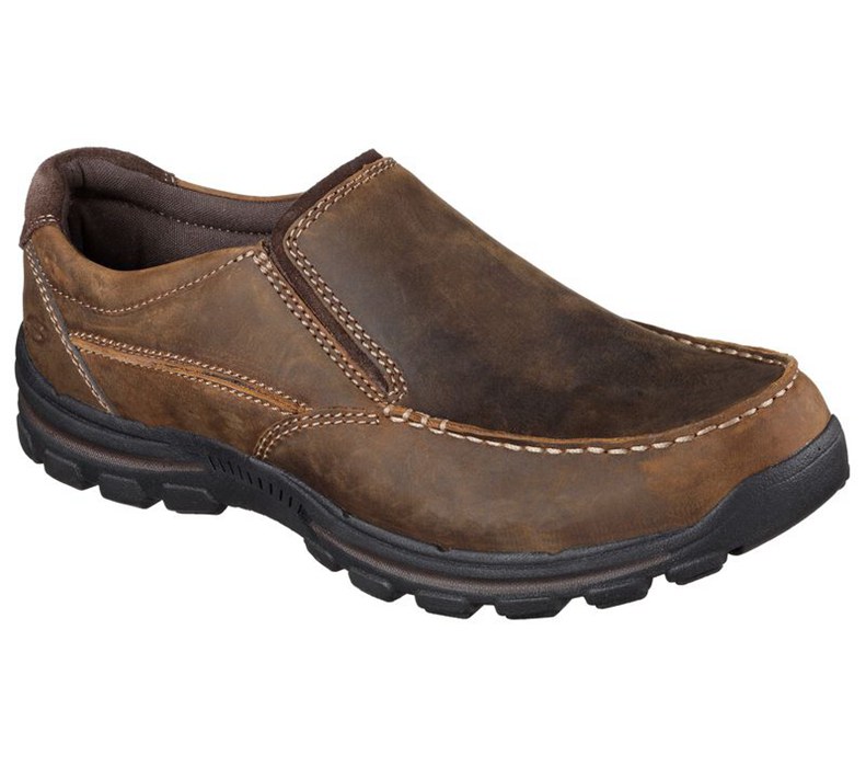 Skechers Relaxed Fit: Braver - Rayland - Mens Slip On Shoes Brown [AU-BM6278]